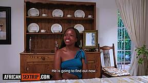 damn petite ebony teen's tight pussy stretched wide by huge white cock 😩🍆🔥