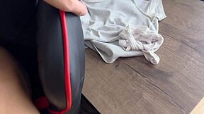 a horny stepdad and busty whore pop their stepson's cherry together