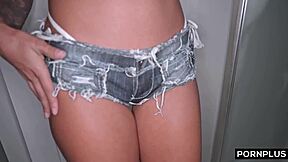 charlotte mae gets a steamy cum shower after wet shower sex