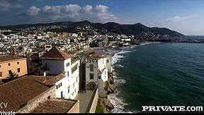 marie berger rides chauffeurs huge cock poolside cowgirl style