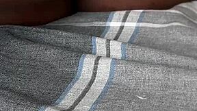 elle strokes her wet pussy close up on cam