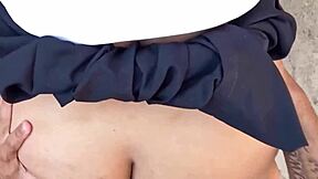 Latina big ass skips school for outdoor hard cock creampie pounding