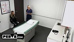 kyler quinn lets kinky doctor finger and fuck her tight pussy