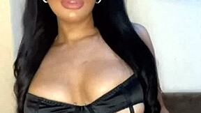 Intense stepdaughter fingers pussy as stepdad lurks next door