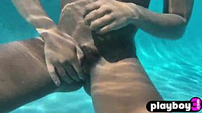 i pose hot with ebony ana foxxx then masturbate perfectly by the pool