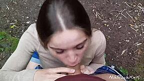 picked up cute park teen for public anal, she swallowed my cum 😏🌳💦