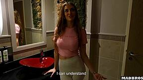 friends belgian sister fucked hard double doggystyle in public restrooms again?