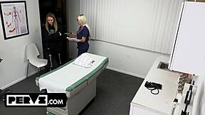 kyler quinn lets kinky doctor finger and fuck her tight pussy