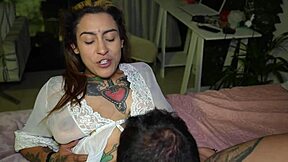 superhot inked girl next door hangs out intimately with her married neighbor in wild backyard fun