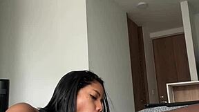 Sloppy Deepthroat on Stepbro's Fat Cock Turns Her On Wild!