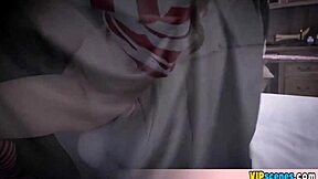 my cute brunette stepsis surprised me with her nasty bent over skills