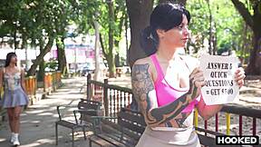 public survey turns into wild threesome real quick huh?