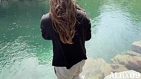 argentinian babysitter begs daddy for cum face on mountain hike?