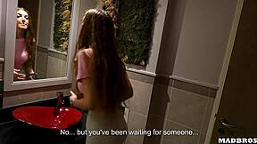 friends belgian sister fucked hard double doggystyle in public restrooms again?