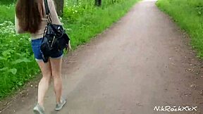 picked up cute park teen for public anal, she swallowed my cum 😏🌳💦