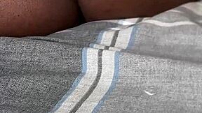 elle strokes her wet pussy close up on cam