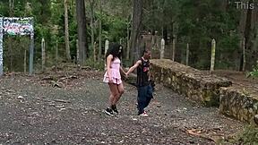 i groped this curvy milf's fat ass in woods... her wild reply!