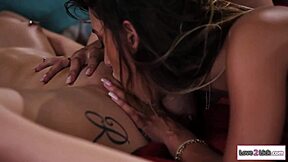 Sister-in-law straps on big dildo fucks me senseless