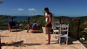 fucking this 18 blonde teen outdoor shes got big tits n fishnets bent over doggy...gaping her shaved pussy!