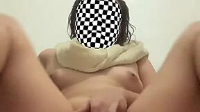 Fresh Out Of The Shower And Already So Horny She Fingers Her Young Filipina Pussy