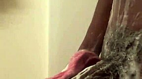 Intense solo shower sprays wet skin