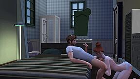 Stepdaughter blows stepdad dirty