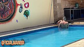 that sexy insta-famous paraiba girl got fucked poolside by tattooed dude.