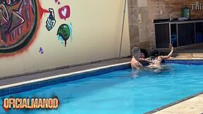 that sexy insta-famous paraiba girl got fucked poolside by tattooed dude.