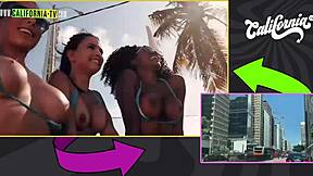 Naughty Latina Teens Flash Big Ass Boobs No Panties At Market!