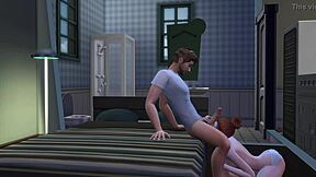 Stepdaughter blows stepdad dirty