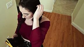 Virgin goth doxy's creamy panties tempt gunnar bishop