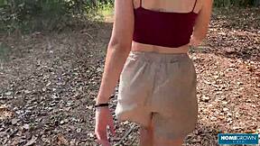 Pov outdoor with hot babe sucking cock deep 😩🍆💦