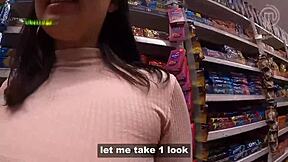 Naughty Latina Teens Flash Big Ass Boobs No Panties At Market!
