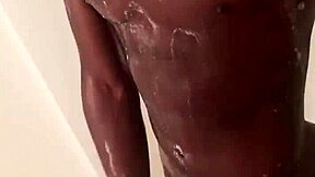 Intense solo shower sprays wet skin