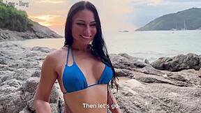 pickup model fucked all holes beach photoshoot part 1