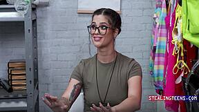 big ass military babe remy woods caught stealing punished hard by tony