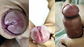 compilation of my tiny foreskin dick jerks and girlfriend's squirting orgasms part 21