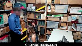 gropingteens - hot asian milf christy love fucks guard to free shoplifting virgin stepdaughter