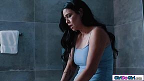 asian stepmom i masturbate my busty stepdaughter till she squirts orgasm on my face