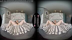 Shaved Brunette Teen Lana Tylor Masturbates Solo In VR
