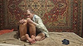 russian skinny anal dildo masturbation homemade toys