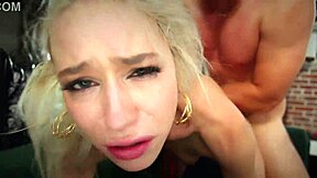 Young College Girl's Tiny Pussy Squirts Wildly Craving Huge Cum Loads