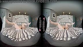 Shaved Brunette Teen Lana Tylor Masturbates Solo In VR