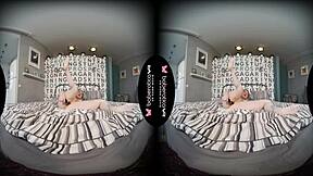 Shaved Brunette Teen Lana Tylor Masturbates Solo In VR