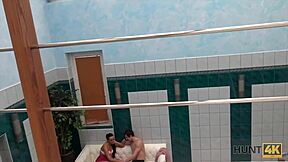 young cuckold watches stranger fuck girlfriend poolside