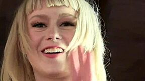 Petite Goth Babe Poses Pierced And Tattooed For Camera