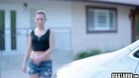 horny milf sinn sage tongue fucks big tits stepsis bff hazel moore pussy!