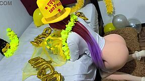 New Year's Bound Hardcore Anal Vaginal Creampie Ritual