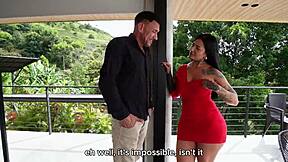 horny latina housewife bends over for real estate agent's big cock in quick hardcore doggystyle and cowgirl ride