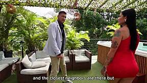 horny latina housewife bends over for real estate agent's big cock in quick hardcore doggystyle and cowgirl ride